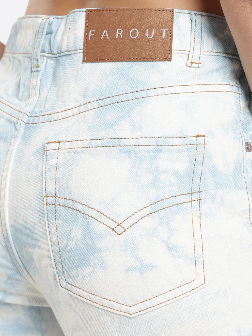 Marbled Wash Denim Jeans