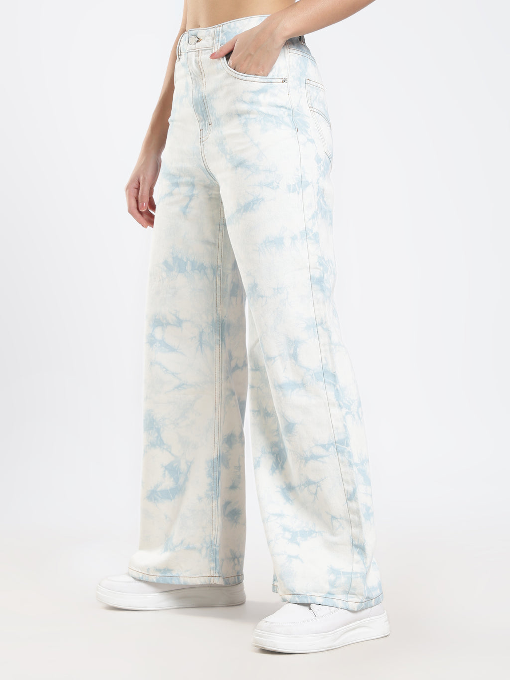 Marbled Wash Denim Jeans