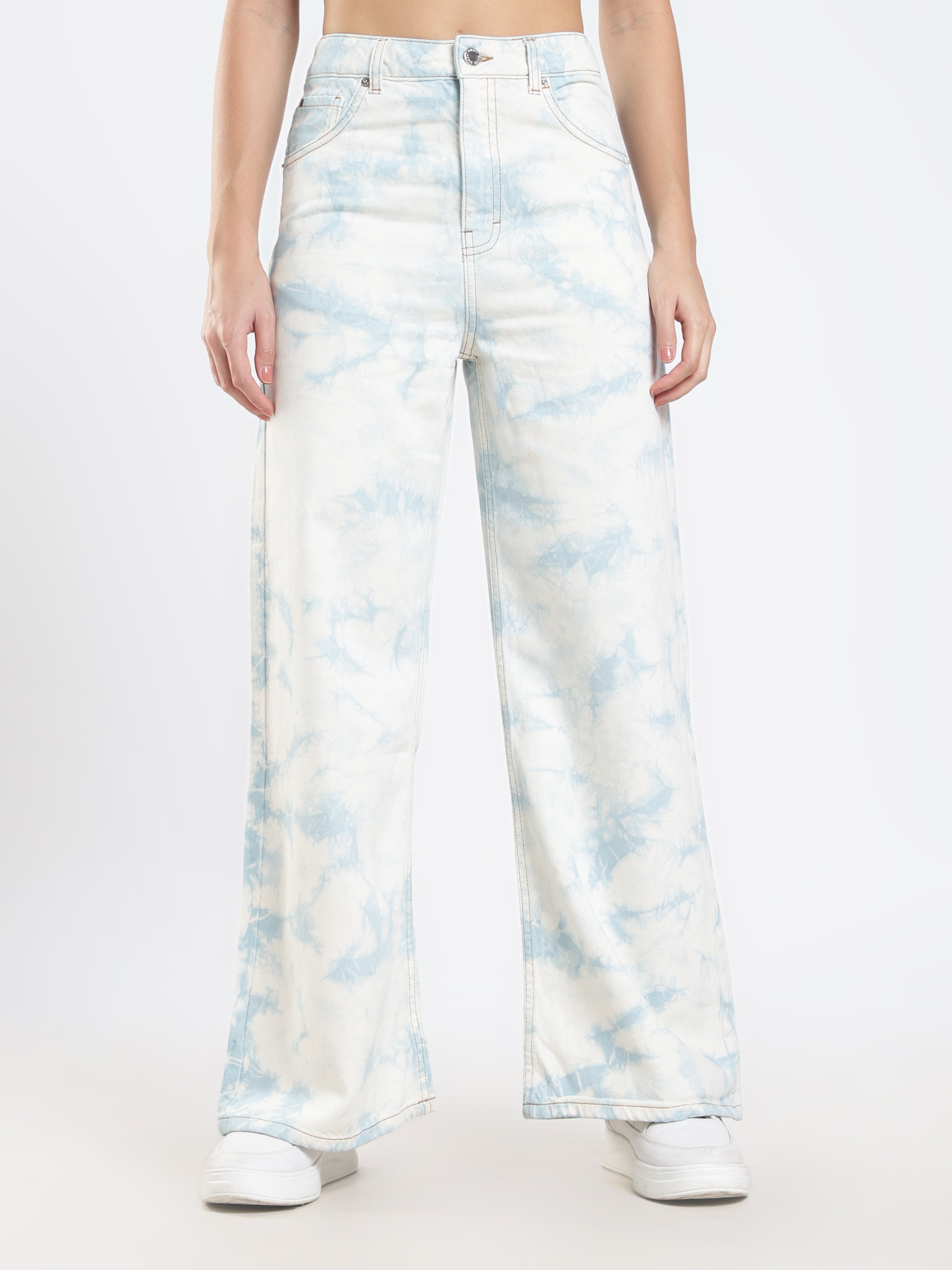 Marbled Wash Denim Jeans