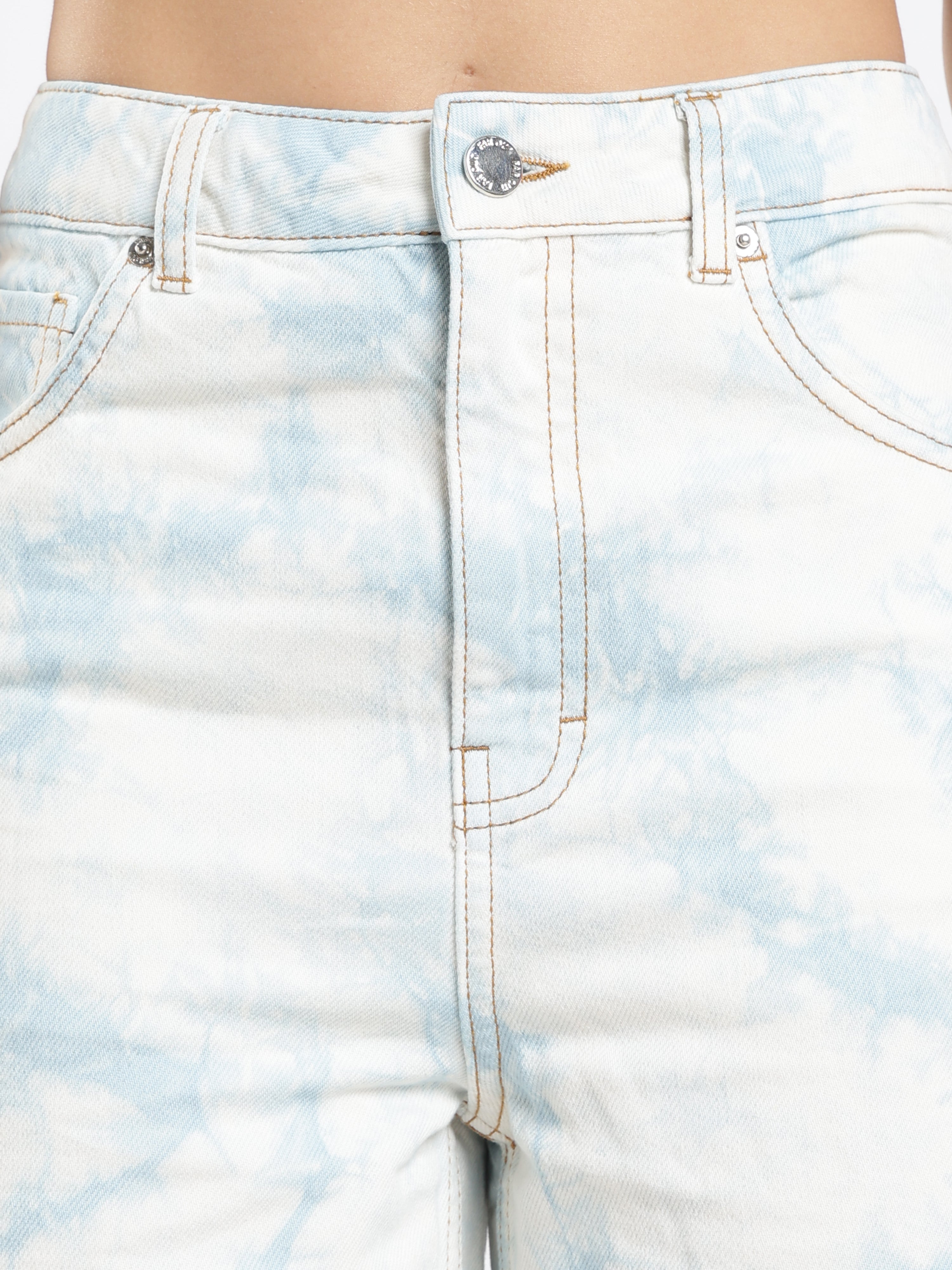 Marbled Wash Denim Jeans