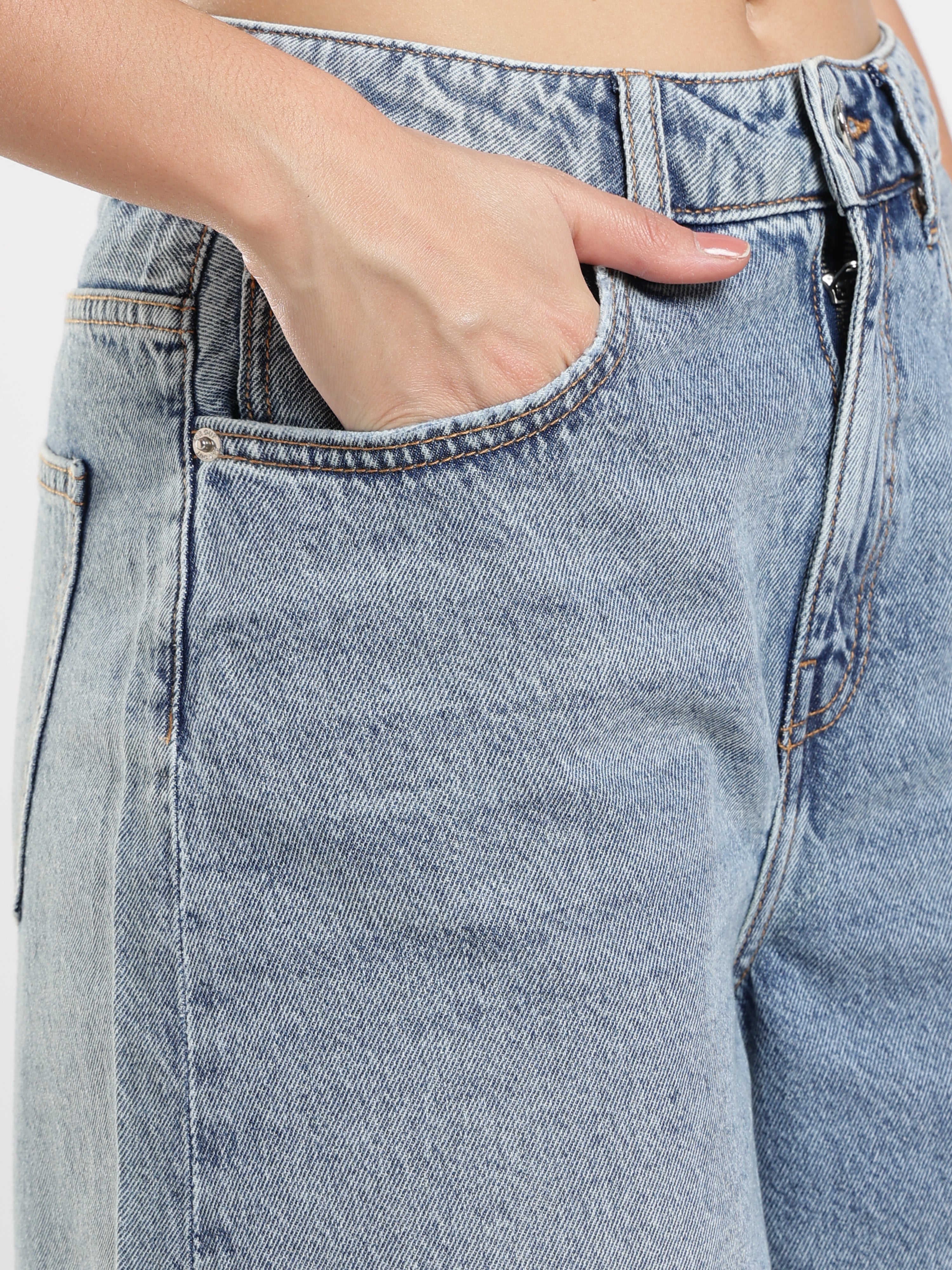 Stonewashed Denim Bermuda Shorts