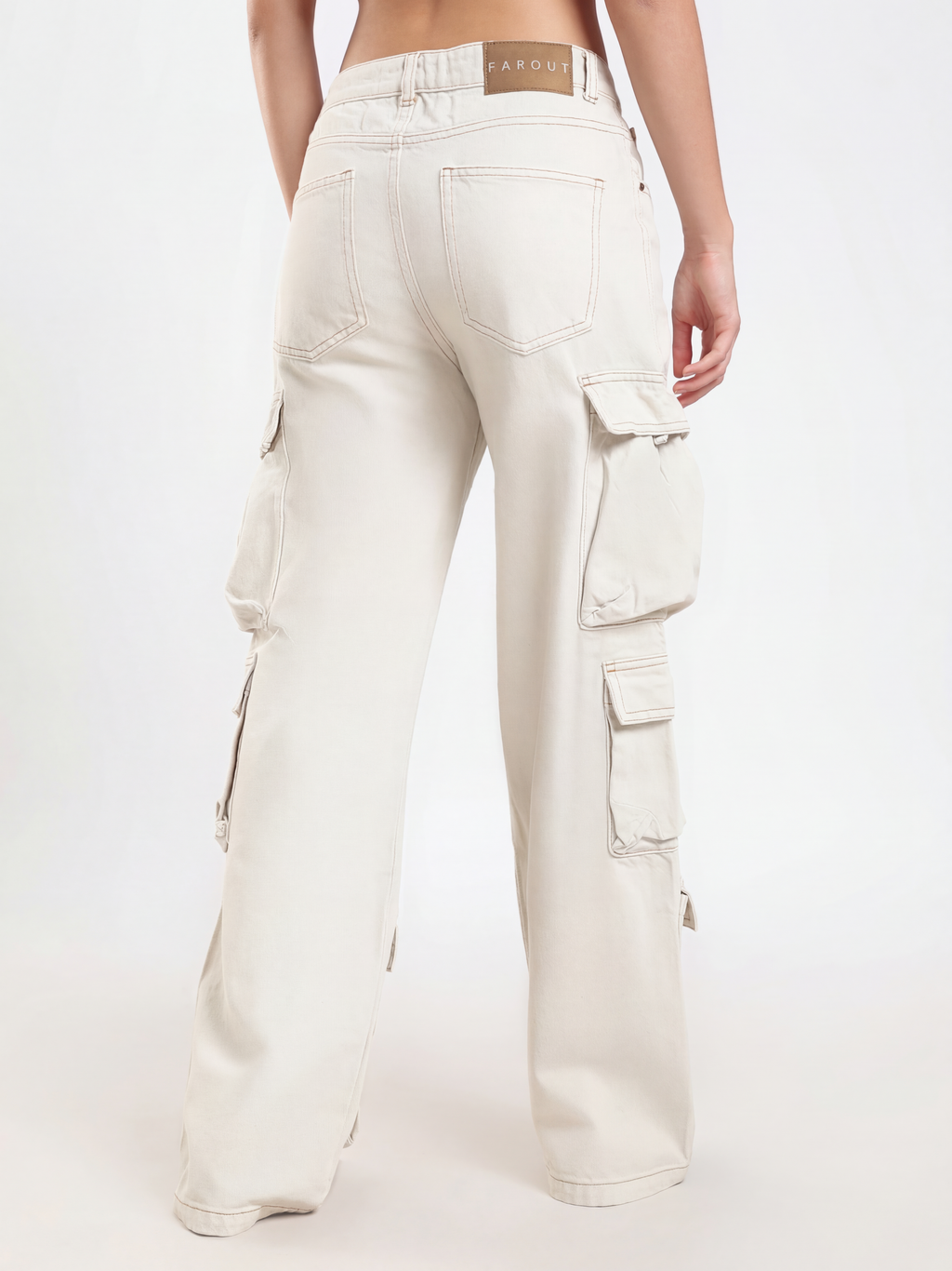 Cream Cargo Pants